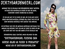 Dirtygardengirl Fucking Sea Horse Dildo In Snatch On The Field & Prolapse