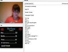20yo nerdy girl with glasses plays a sex game on chat roulette