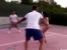 Cutie Fucked By Two Tennis Players