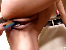 Exotic Babe In An Upscale Living Room Fingers Herself And Uses A Sex Toy.