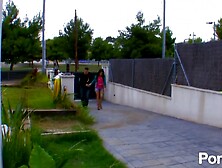 Slender French brunette hair pays for lift with her anal opening