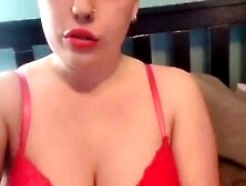 alluring,  fresh,  busty mistress humiliates and gives JOI while playing with her E cup boobies