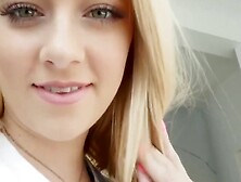 Riley Star - Hot blonde teens 18+ fight over my big cock.  Cum on face