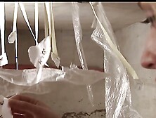 A Curious Blonde Babe Gets Banged by a Couple of Horny Masked Men