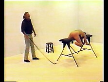 Woman tied to board real bullwhipped on ass