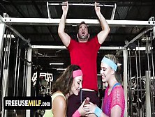 Sexy Milf Sucks Dick In The Gym