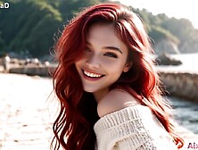 I met a hotty on a walk by the sea,  drilled all her taut holes and came in her throat[AI Generated]