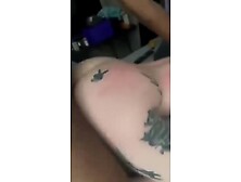Tatted white thot moaning from black dick