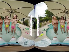 Sexual America - Summer vacationing babes share a penis