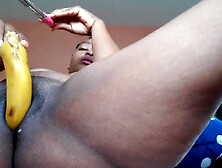 HER PUSSY IS SO TIGHT IT CRUSES A BANANA ALL ENDS IN A MESS