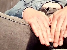 BBW Moaning from Extreme Pee Desperation,  Jeans Wetting and Masturbating