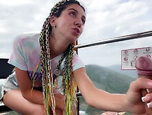 Katty West - Why Are You Jerking Off To Me On A Ferris Wheel??? - Public Jerk Off And Cum Swallowing