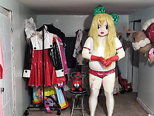 Kigurumi Roll Pvc Gym Uniform Breathplay And Vibraitors