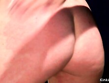 Mistress anal fucks babe with strap on