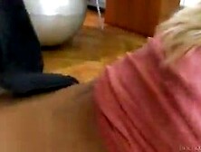 Lustful granny Zora White sucks cock jointly with her girlf