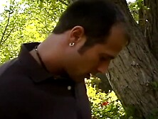 La brunette hair likes to suck dick and swallow cum