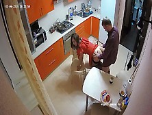 Real Amateur Couple Has Quick Sex In The Kitchen