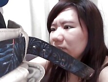 Skinny Japanese teen pussy examined