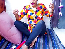 SEX VLOG- Desi Indian Amateurs Horny Ex-wife gives Rough Footjob to their Boy.