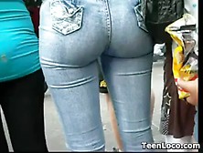 Teen With An Ass In Tight Jeans