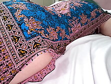 Late at night,  the busty stepmom lay down on the bed waiting for a message from her lover,  but the stepson seized the initiative