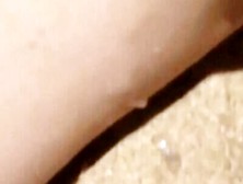 Creepy guy jerks off and jizzes on sunbathing naked girl