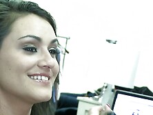 Slutty brunette get her pussy bounced on a strong cock