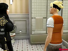 Perverted Family Cap 6 Naruto and his mother Hinata and sister Hanabi are trapped in the bathroom and end up having a threesome