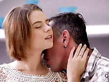 Old4k. hot sex of mature guy and huge boobed teenager concludes with superb cum shots