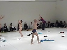 Artistic dance game/performance with nudity,  chang