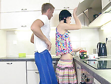 Dark-haired chick Karina fuck with sexy senior