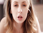 Sweet teen couple practising sensual erotic sex with blindfold