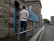 French older Marie Helene drilled in the street