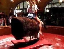This is how a mechanical bull should be ridden!