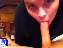 Wife Deepthroat Husband Dicks to The Balls Then Swallow His Cum