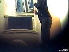 Girl Using The Toilet And Filmed By Voyeur 1