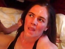 Slutwife loves getting two facials!