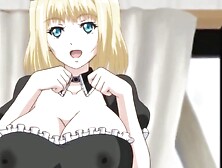 Perverse blonde housemaid is always horny and fucks with her boss on a regular basis