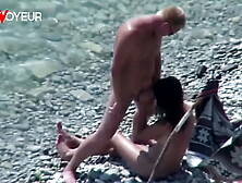 Beach Hidden.  Chick ex-wife gives head and gets plowed in public