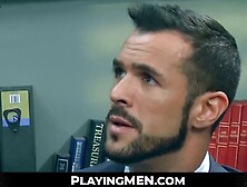 PlayingMen. com - Denis Vega's doggystyle anal pounding after a deepthroat warm-up