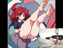 Hentai Anime Woman Showin Her Feet Cumshot