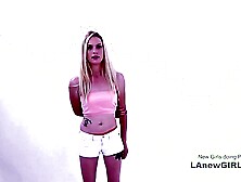 Fine blonde did not expect monstrous yummy prick during casting audition break