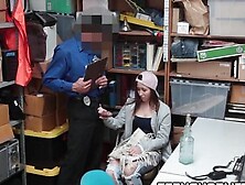 TEEN SHOPLIFTERS - Hot babe Hayden Hennessy gets her tiny twat filled by a dick