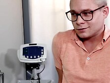 Stepdaddy checks out swollen balls of Andrew Connor to relive his stress