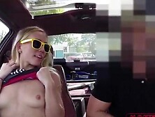 Blondie and sexy woman tries to sell her car sells her pussy to Shawn