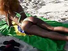 Naughty Brunette Seduced By Porn Actor On Deserted Beach!