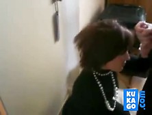 Blowjob of boss - swallowing sperm