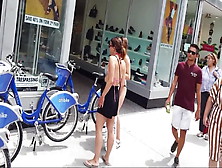 Candid Secretly Watching Skank Teenie On Bike