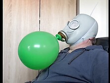 Bhdl - N. V. A.  Gasmask Breathplay - Training With Ballon Breathbag