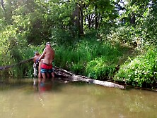 On kayaking trip we stop on a tiny island to fuck other lovers caches us right before cums